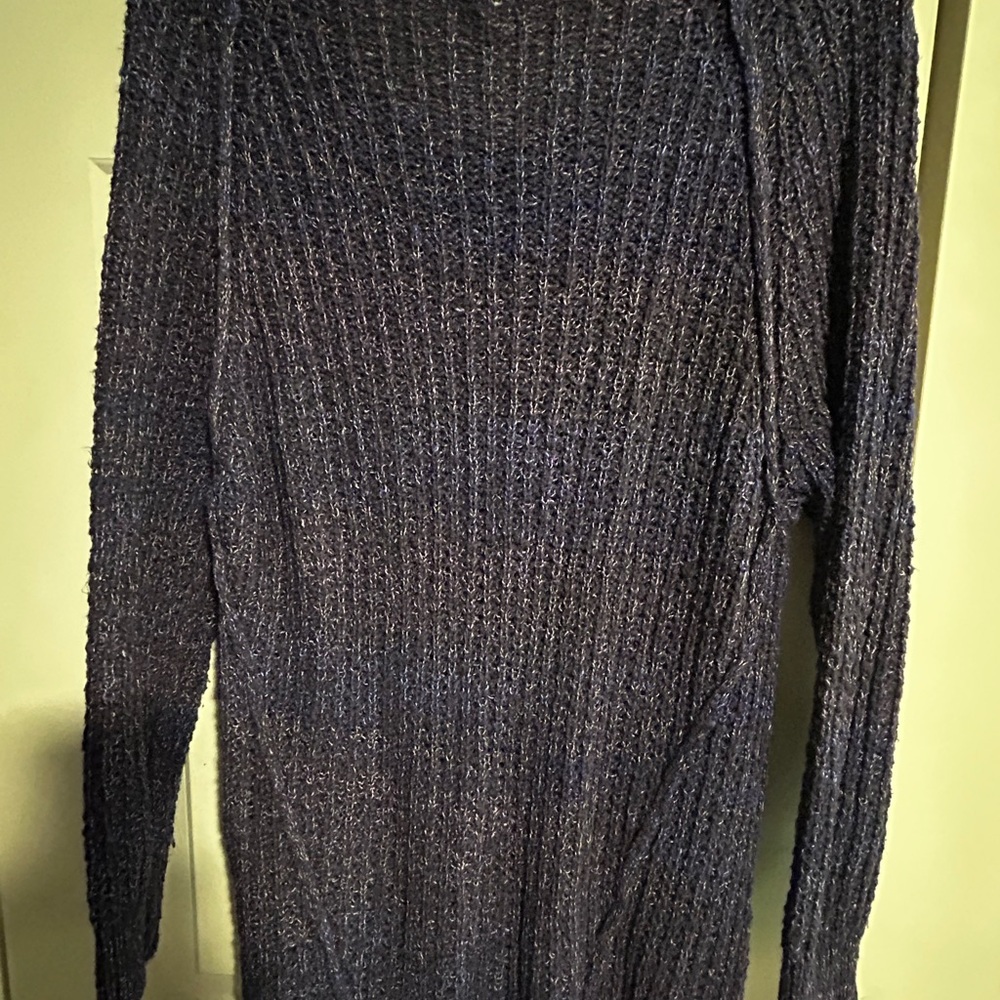 Free People Navy Ribbed Sweater - Picture 7 of 7